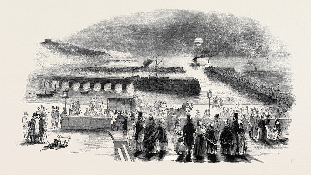 Detail of Folkestone: Arrival of the Indian Mail, Express Omnibus Proceeding to Receive It by Anonymous