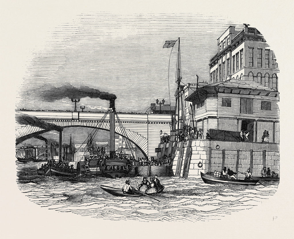 Detail of The London Bridge Steam Wharf by Anonymous