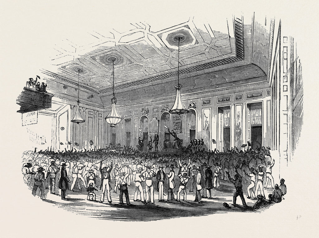 Detail of Great Repeal Meeting, in Washington Hall. by Anonymous
