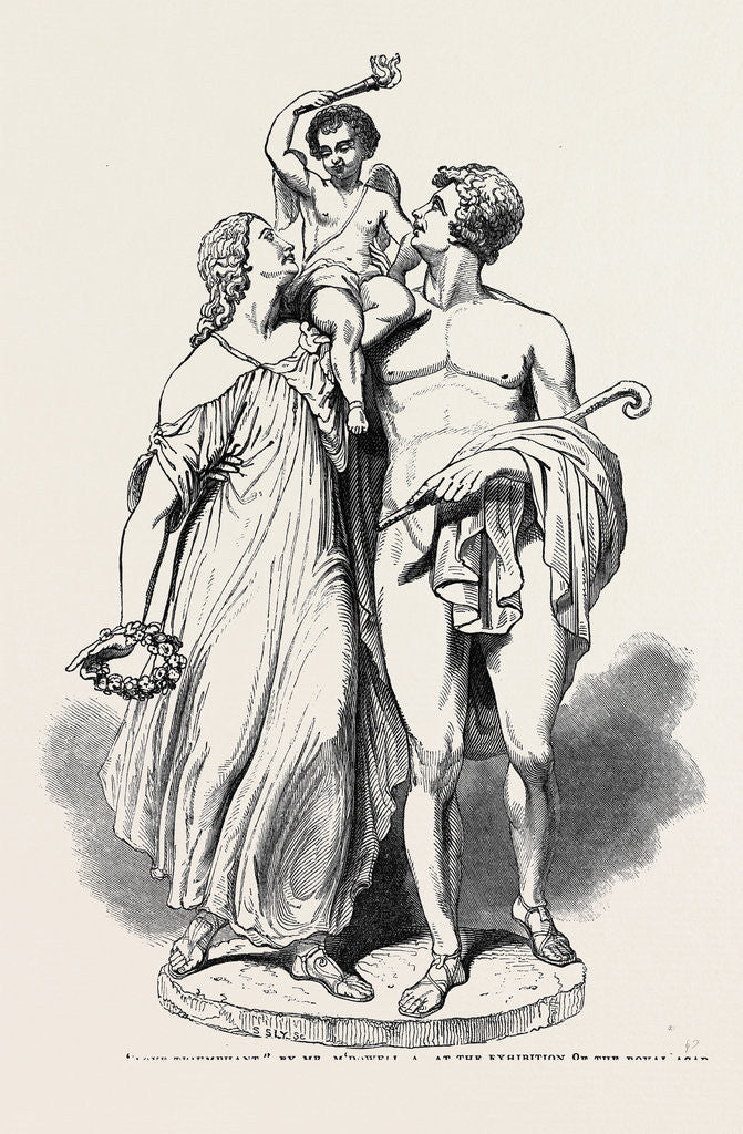 Detail of Love Triumphant, at the Exhibition of the Royal Academy by Anonymous