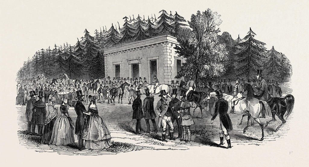 Detail of Weighing in, Goodwood Races 1844 by Anonymous