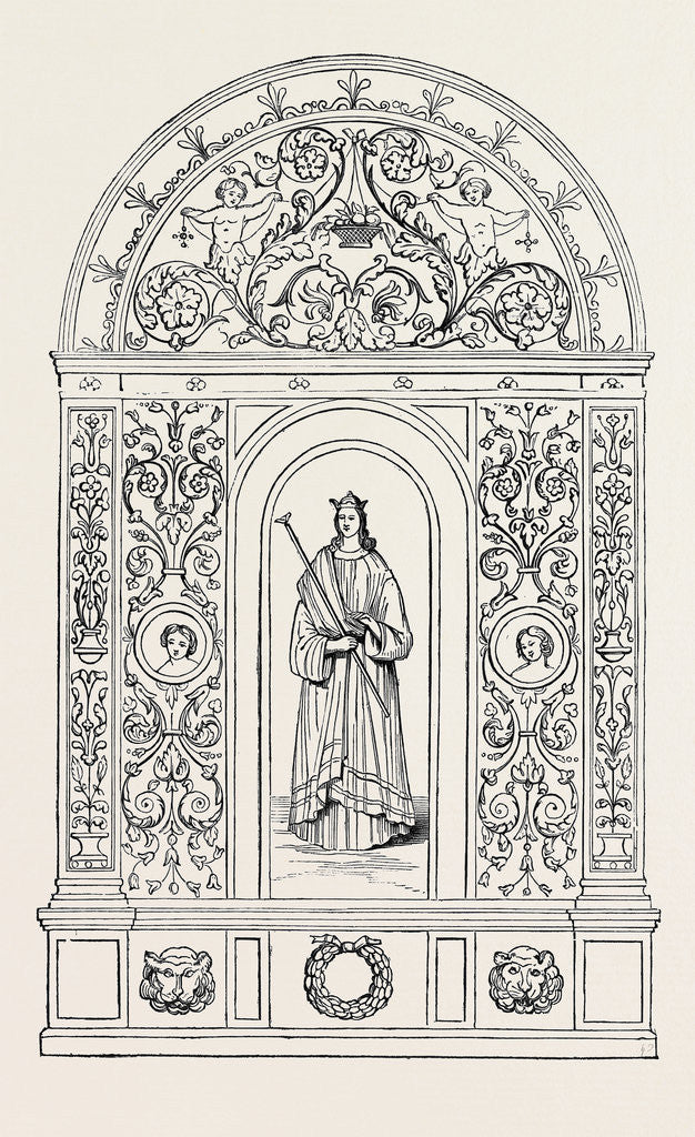 Detail of Mr. Rice's Arabesque Painting in Fresco, the Government School of Design by Anonymous