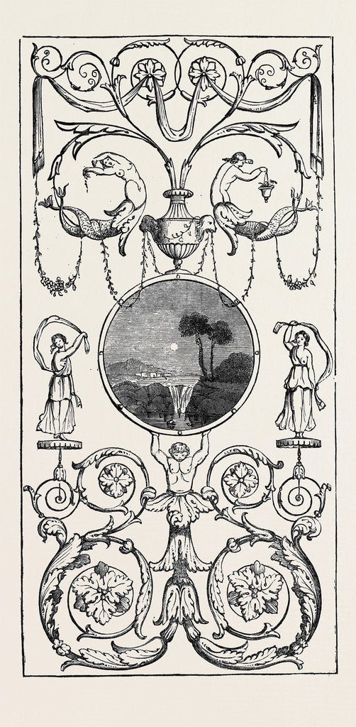 Detail of Mr. Fusell's Arabesque in Oil, the Government School of Design by Anonymous
