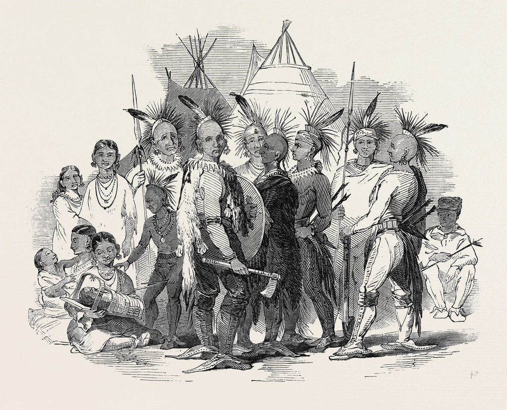 Detail of Iowa Indians, at the Egyptian Hall, Piccadilly by Anonymous