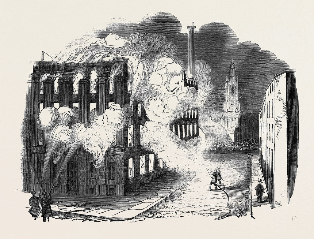 Detail of Burning of Irwell Buildings, Manchester by Anonymous