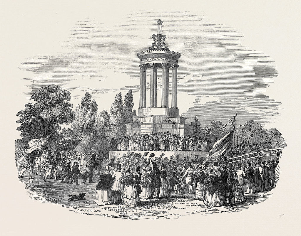 Detail of Principal View of the Monument. by Anonymous