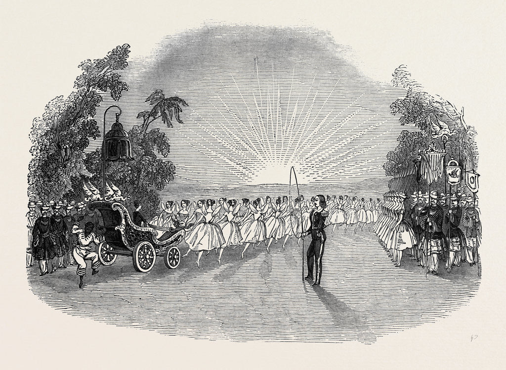 Detail of Scene from the Burlesque of Aladdin; or the Wonderful Lamp, at the Lyceum Theatre by Anonymous