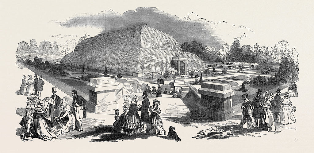 Detail of The Great Chatsworth Conservatory: The Exterior, from the Italian Terrace by Anonymous