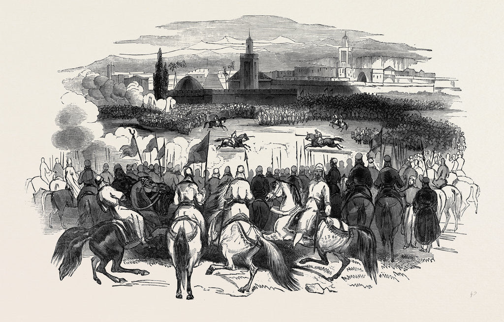 Detail of Review of Troops at Morocco by Anonymous