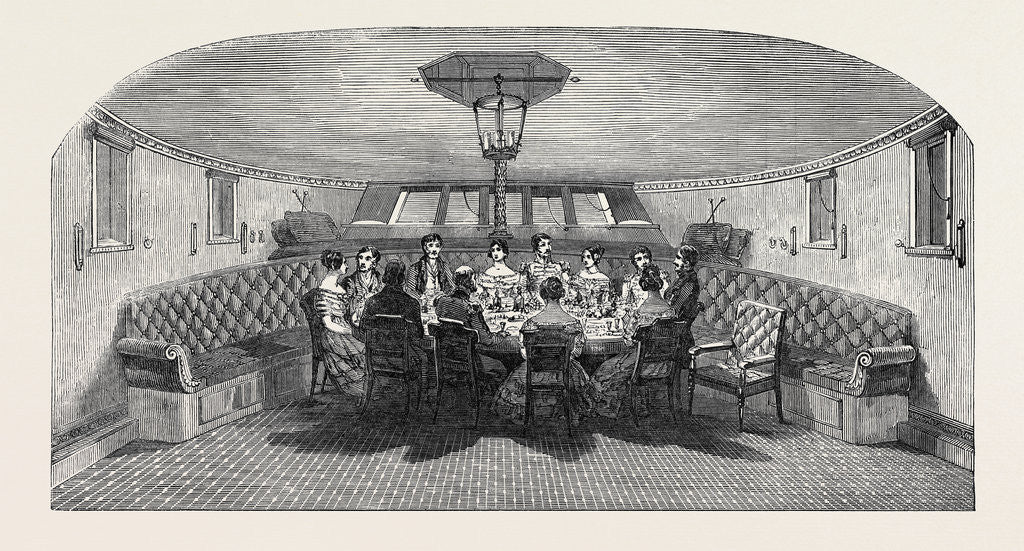 Detail of Her Majesty's Yacht, the Dining Room by Anonymous