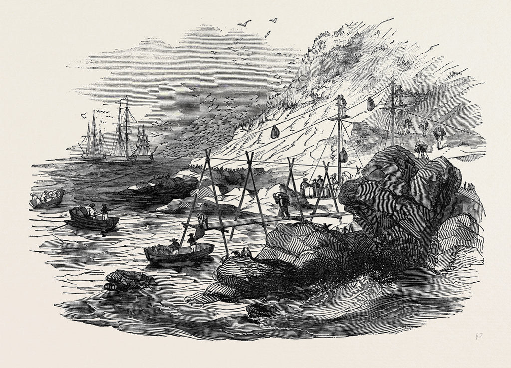 Detail of Ichaboe, Mode of Shipping the Guano by Anonymous