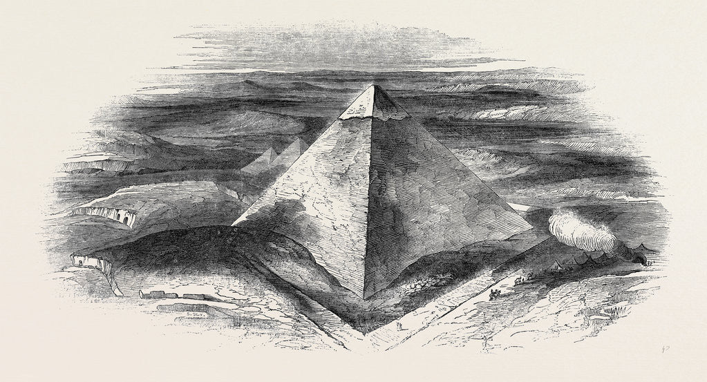 Detail of General View of the Pyramids of Jizeh by Anonymous