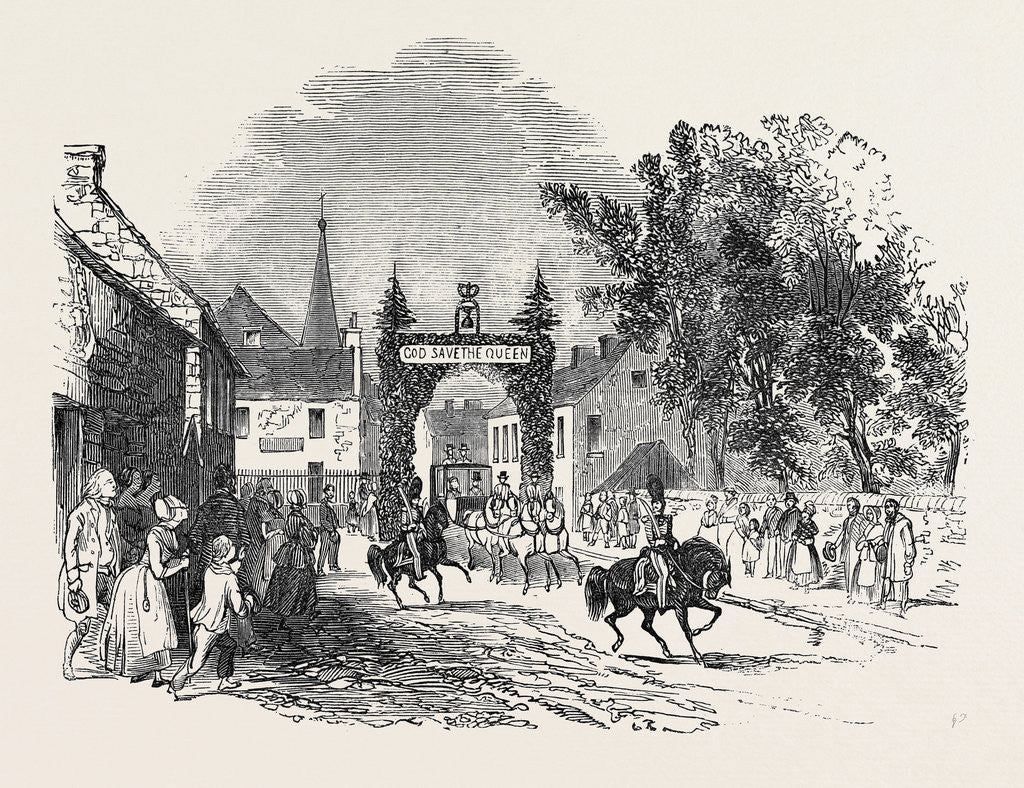 Detail of Entrance to Coupar Angus, the Queen's Second Visit to Scotland by Anonymous