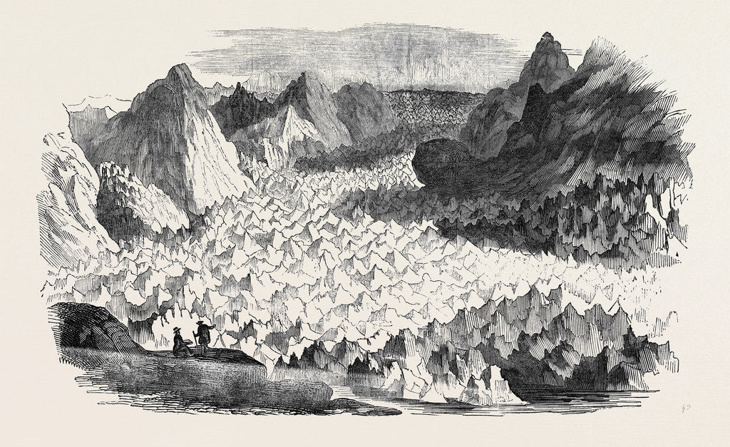 Detail of The Great Glacier of Lauteraar by Anonymous