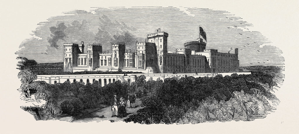 Detail of Visit of the King of the French to Queen Victoria: The Slopes, Windsor Castle by Anonymous