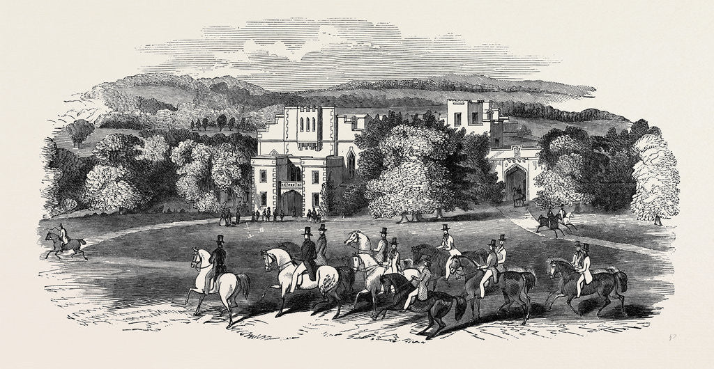 Detail of Visit of the King of the French to Queen Victoria: The Grand Lawn and Drive in Front of Victoria Gate, Windsor Castle by Anonymous