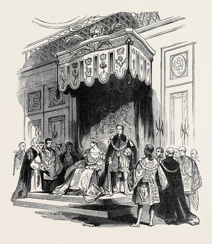 Detail of Enthronization of the Queen As Sovereign of the Order of the Garter by Anonymous
