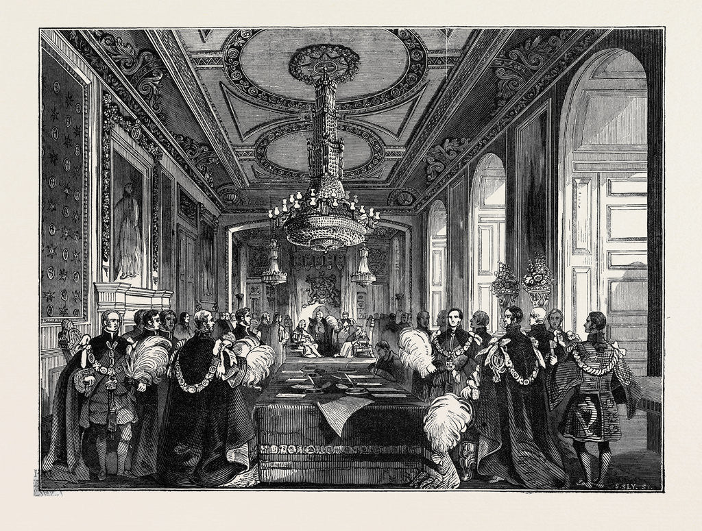 Detail of Visit of the King of the French to Queen Victoria; Chapter of the Order of the Garter: Investiture of the King of the French by Anonymous