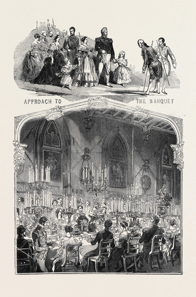 Detail of Visit of the King of the French to Queen Victoria: The Garter Banquet, St. George's Hall by Anonymous