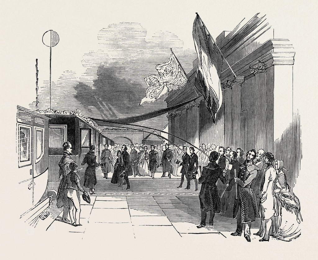 Detail of The Royal Arrival at the Farnborough Railway Station by Anonymous
