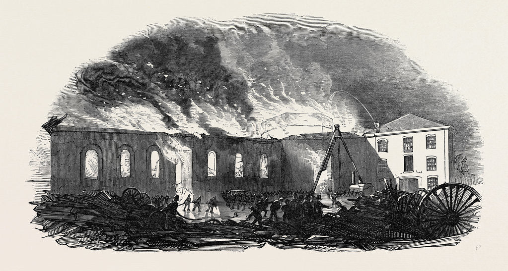 Detail of Great Fire at the New Cross Railway Station, on Monday Last by Anonymous
