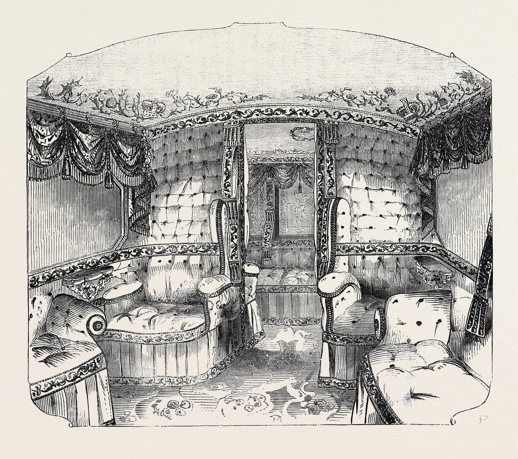 Detail of Interior of the New Royal Southampton Railway State Carriage by Anonymous