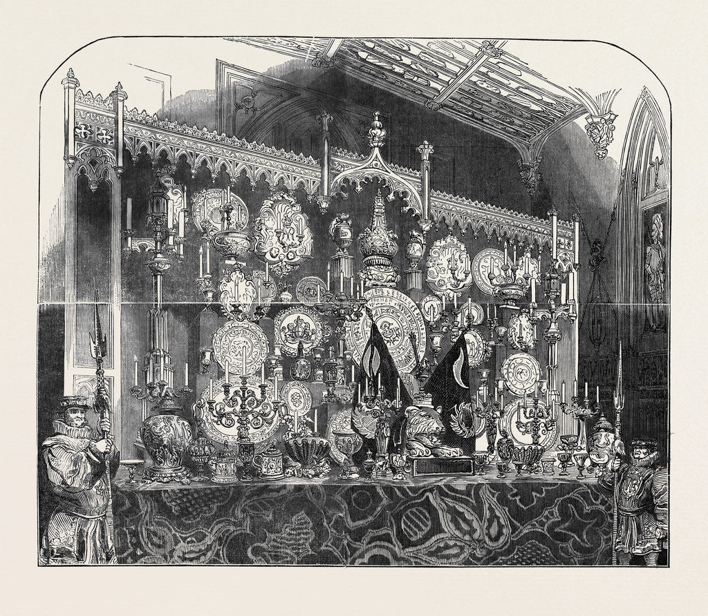 Detail of The Grand Buffet, St. George Hall, at the Garter Banquet, Given to His Majesty the King of the French by Anonymous