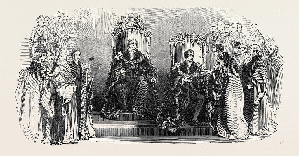 Detail of Ceremony of Inducting the New Lord Mayor Into His Office by Anonymous