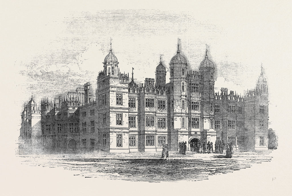 Detail of Burghley House, North Front by Anonymous