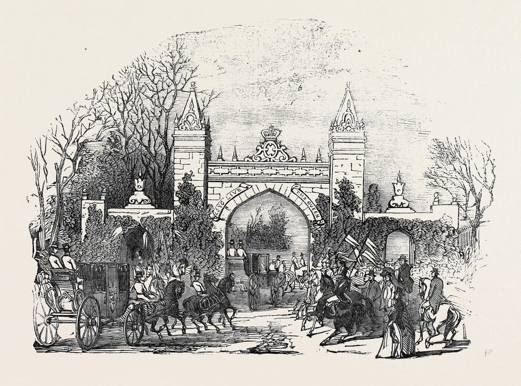 Detail of Arch at Wolthorpe, Her Majesty's Visit to Burghley by Anonymous