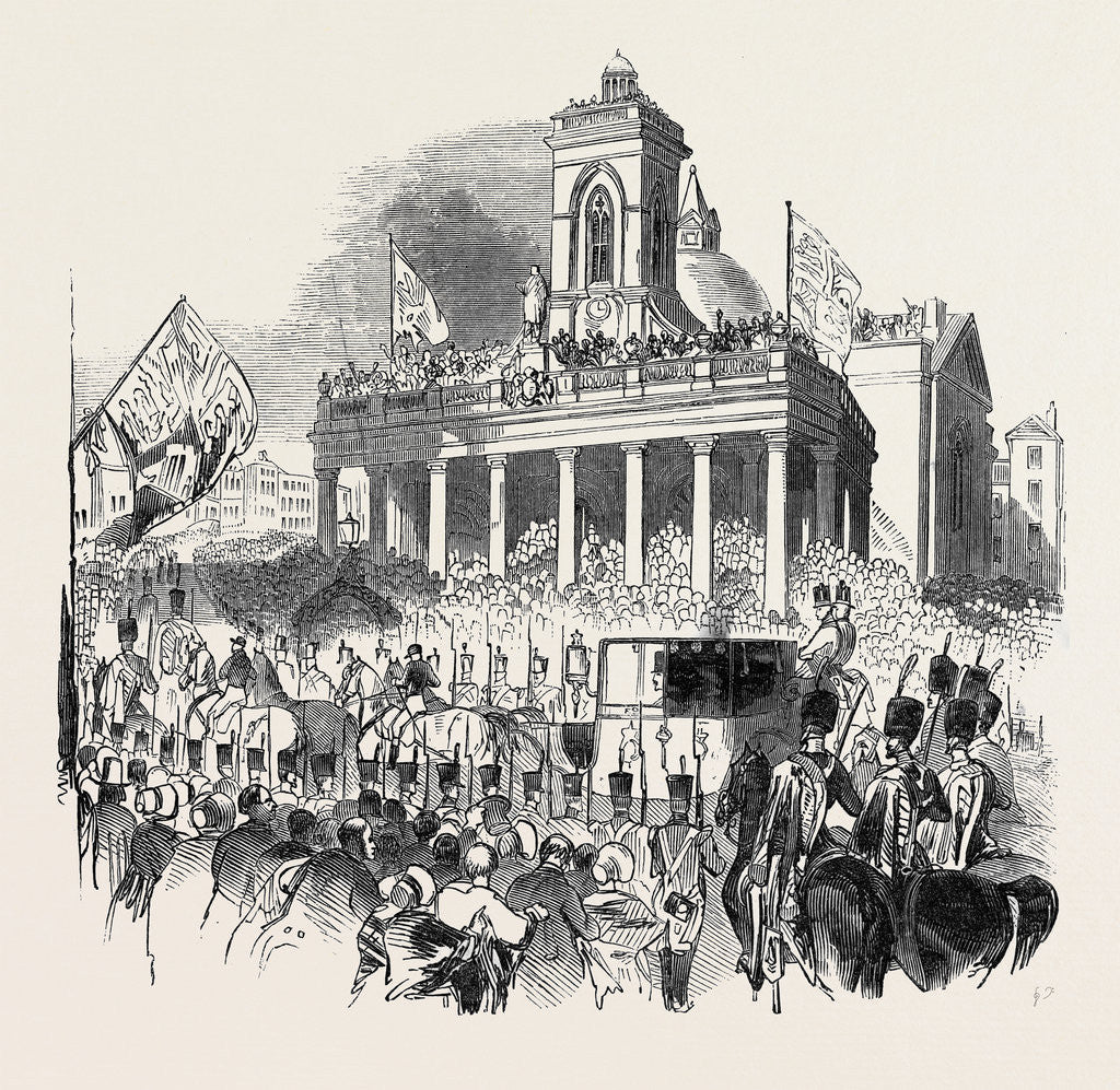 Detail of Her Majesty Passing the Marketplace, Northampton, Her Majesty's Late Visit to Burghley by Anonymous