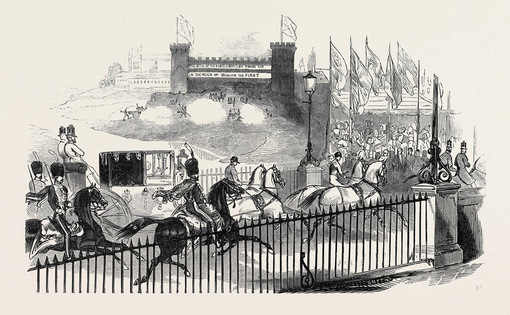 Detail of Her Majesty Passing the Castle, Northampton, Her Majesty's Late Visit to Burghley by Anonymous