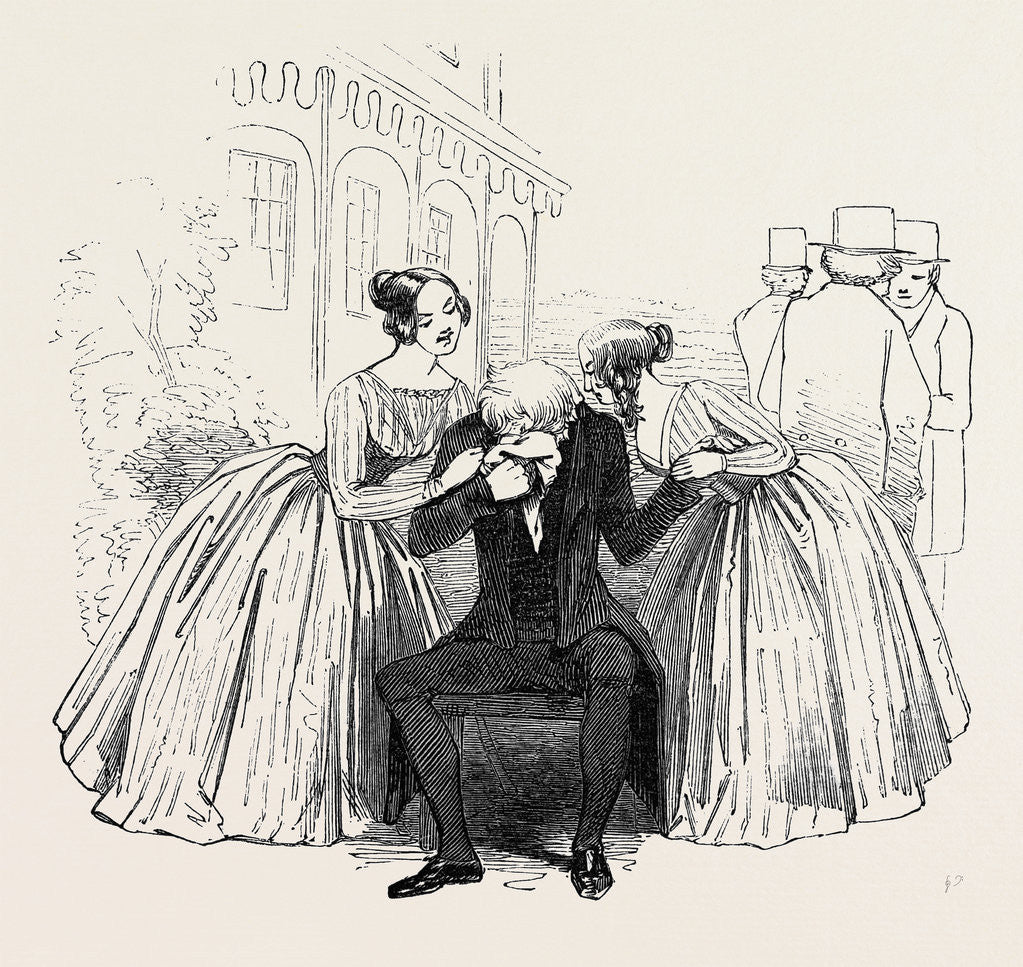 Detail of Scene from the New Comedy of Old Heads and Young Hearts, at the Haymarket Theatre by Anonymous