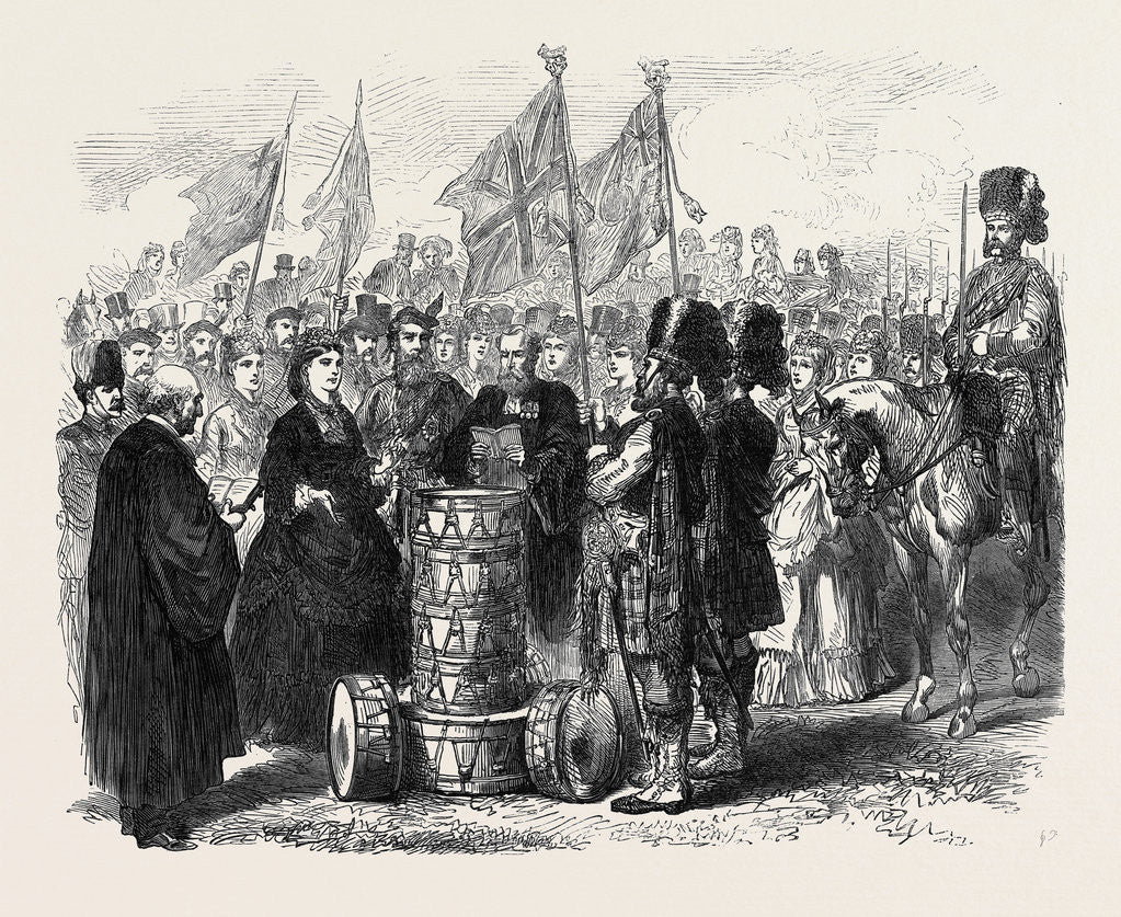 Detail of Presentation of Colours to the 93rd Sutherland Highlanders in the Queen's Park Edinburgh 1871 by Anonymous