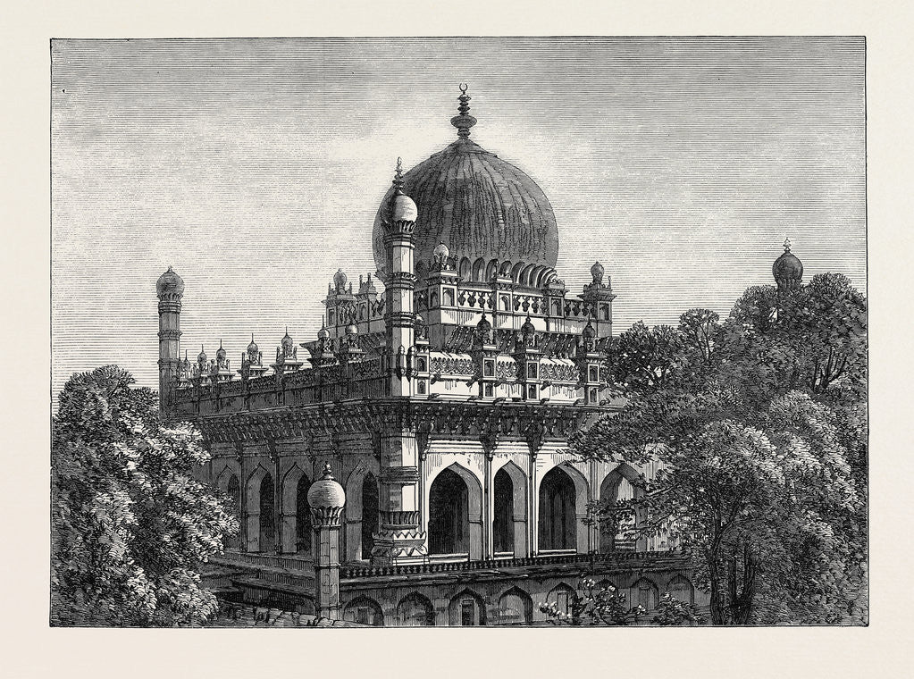 Detail of Tomb of King Ibrabim at Beejapoor India 1871 by Anonymous