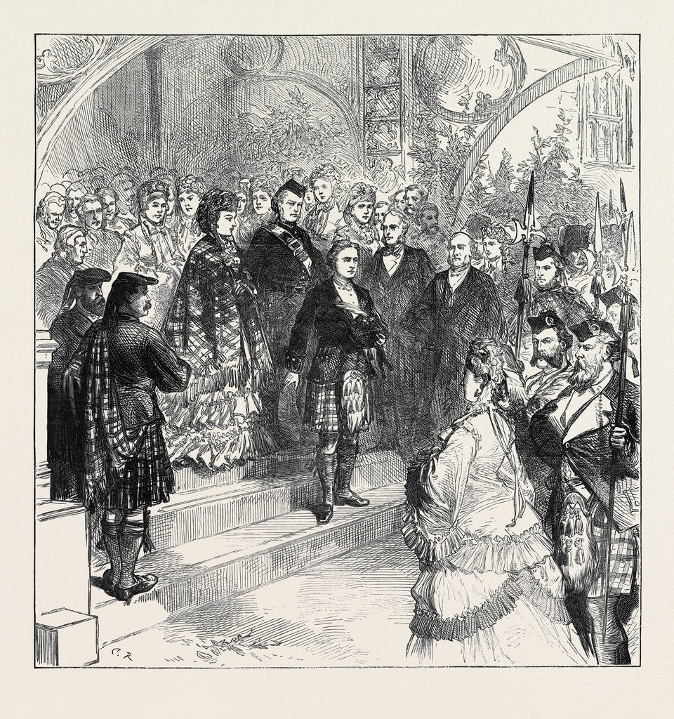 Detail of Reception of Princess Louise at Inverary Castle 1871 by Anonymous