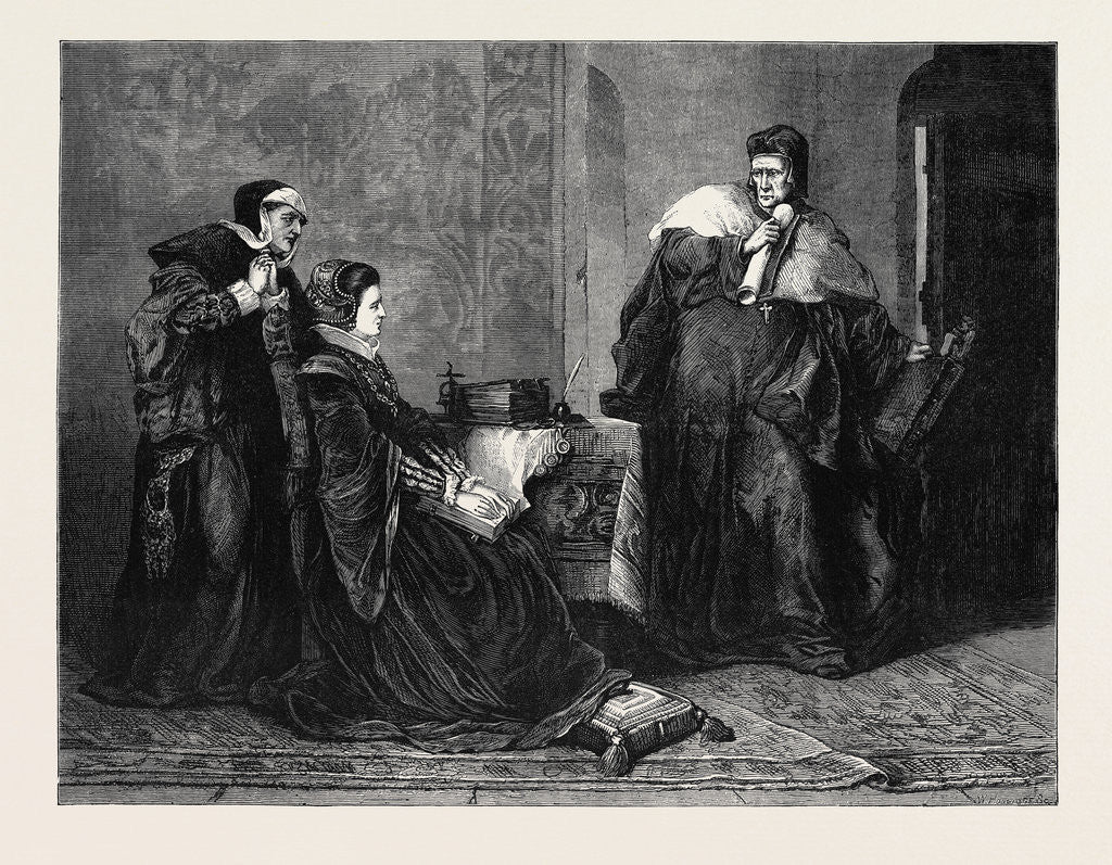 Detail of Lady Jane Grey's Victory Over Bishop Gardiner, 1871 by Anonymous