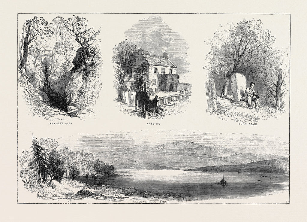 Detail of The Scott Centenary: Views at Abbotsford 1871 by Anonymous