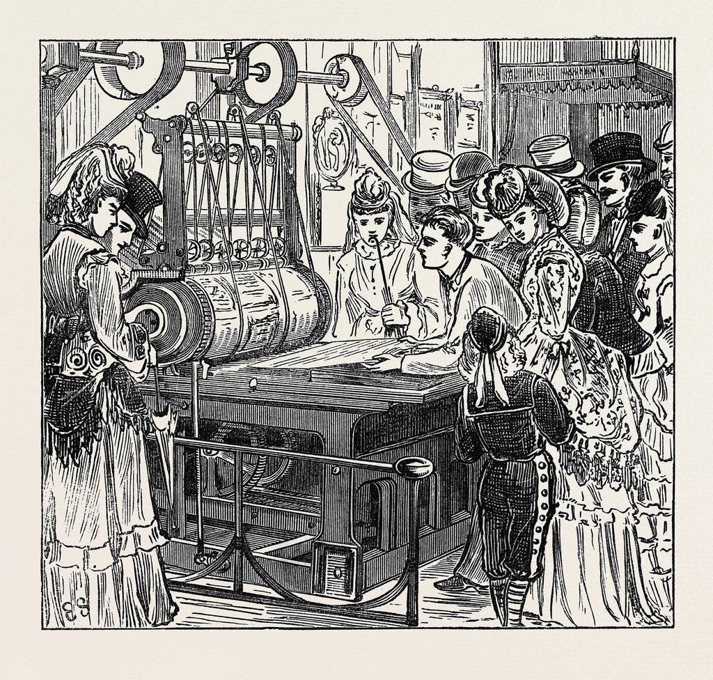 Detail of Sketches in the International Exhibition: Printing the Key. 1871 by Anonymous