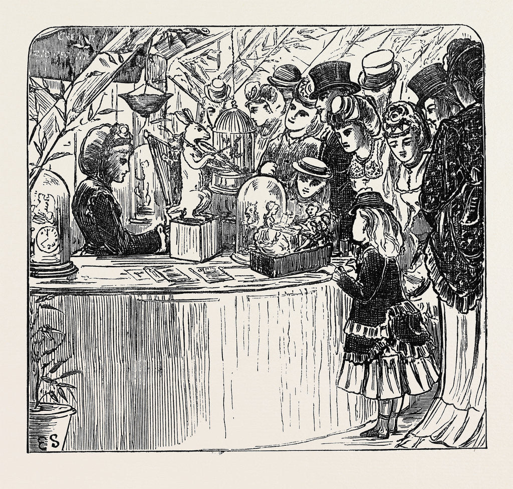Detail of Sketches in the International Exhibition: Performing Toys 1871 by Anonymous