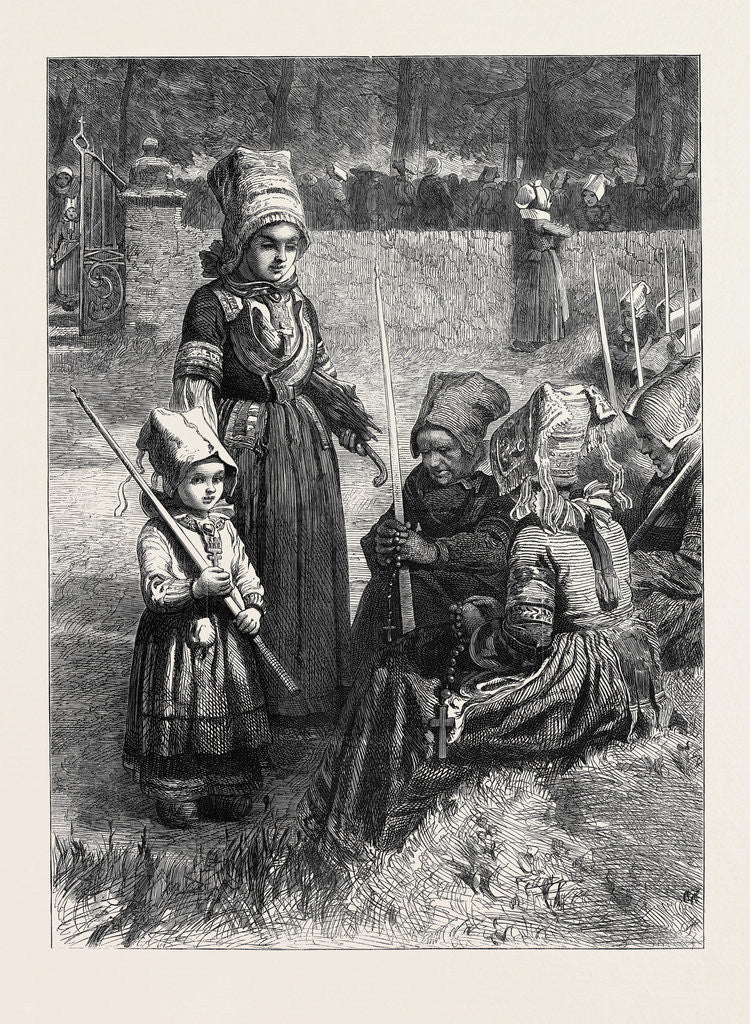 Detail of Breton Women at a Pardon, 1871 by Anonymous