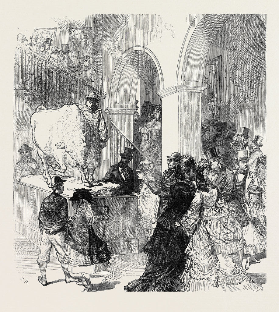 Detail of The International Exhibition: Entrance to the English Picture Gallery 1871 by Anonymous
