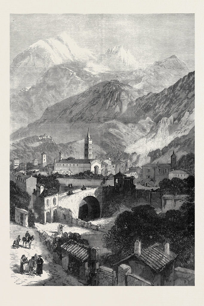 Detail of Opening of the Mont Cenis Tunnel: The Town of Susa 1871 by Anonymous