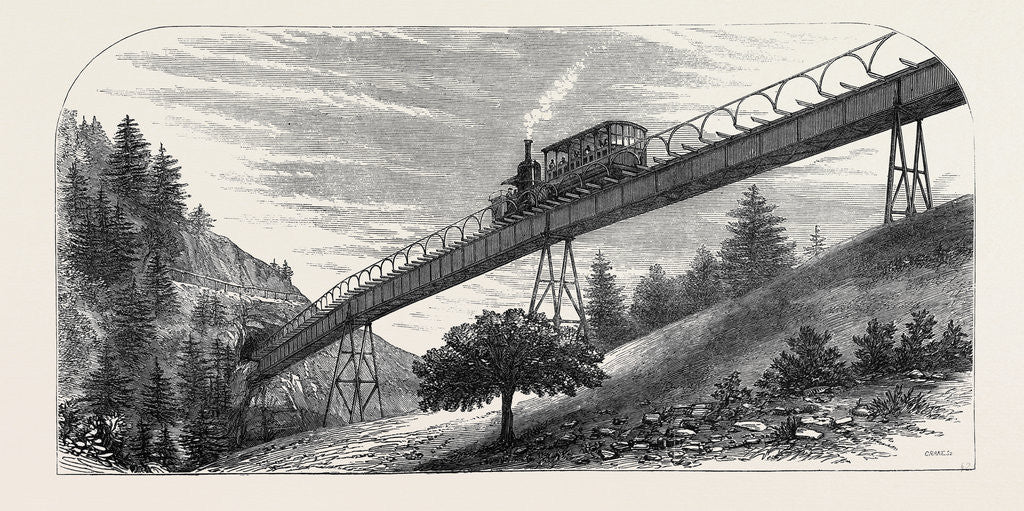 Detail of The Righi Mountain Railway Switzerland 1871 by Anonymous