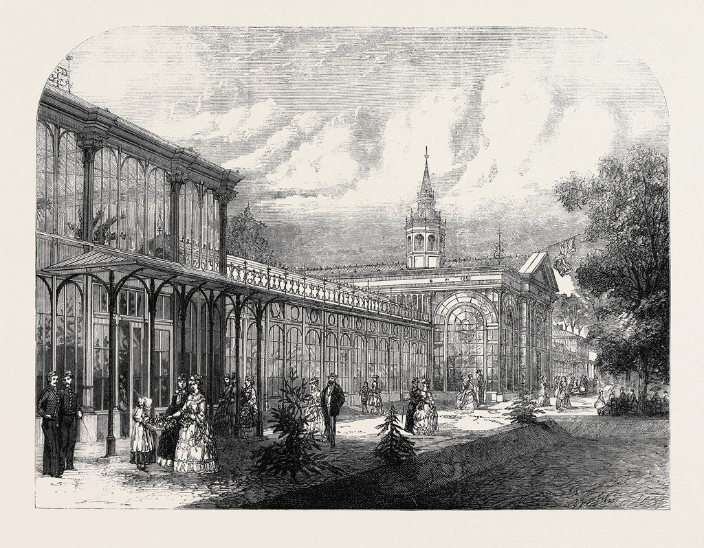 Detail of The Pavilion in the Public Gardens Buxton 1871 by Anonymous