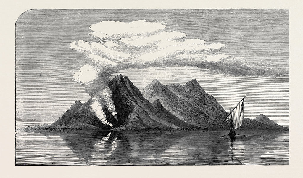 Detail of Volcanic Eruption in the Island of Camiguin Philippines 1871 by Anonymous