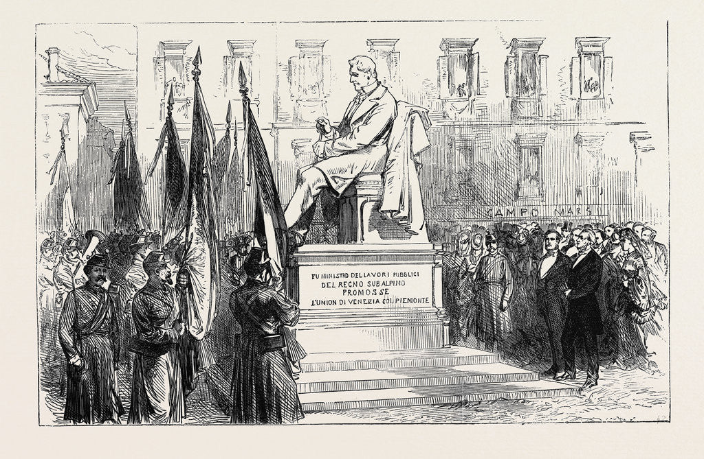 Detail of Inauguration of the Statue of Paleocapa at Turin 1871 by Anonymous