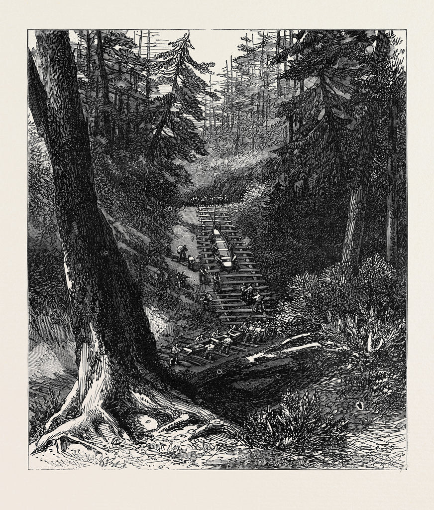 Detail of The Red River Expedition: Crossing a Portage 1871 by Anonymous