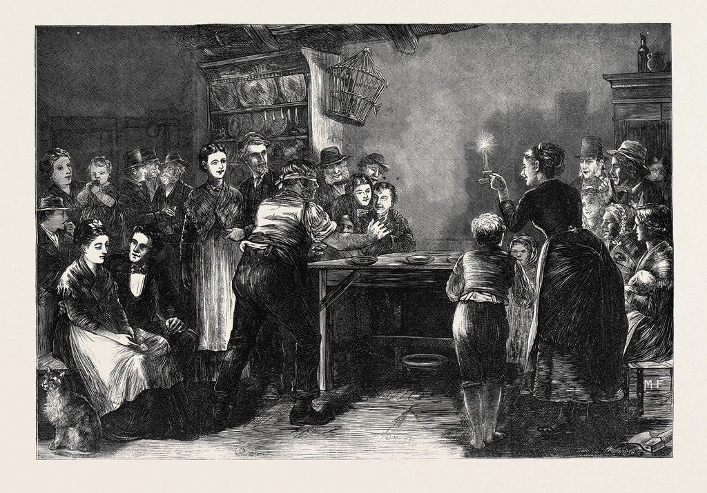 Detail of November Night in Ireland 1871 by Anonymous