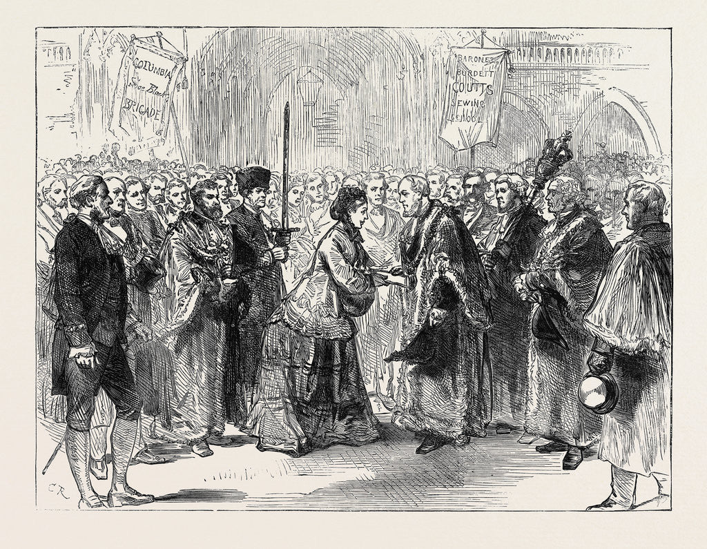 Detail of Lady Burdett-Coutts Delivering Columbia Market to the Lord Mayor London 1871 by Anonymous